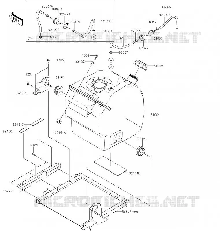 FUEL TANK Kawasaki SSV 820 2020 MULE PRO-FX  KAF820FLF