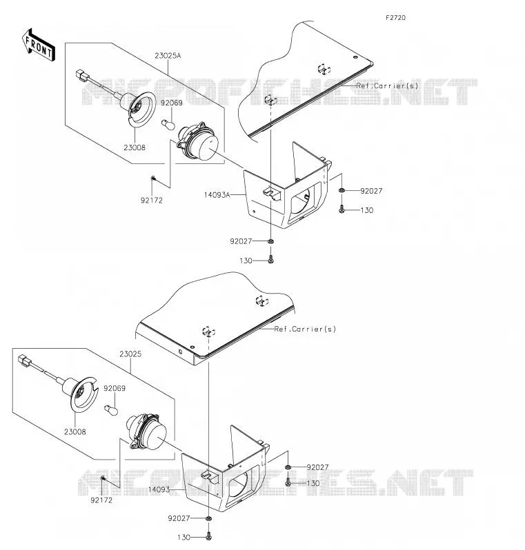 TAILLIGHT(S) Kawasaki SSV 820 2020 MULE PRO-FX  KAF820FLF