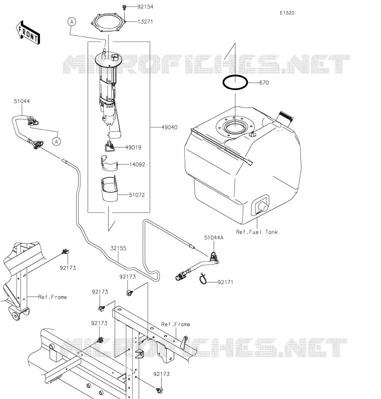 FUEL PUMP Kawasaki SSV 820 2020 MULE PRO-FX  KAF820GLF
