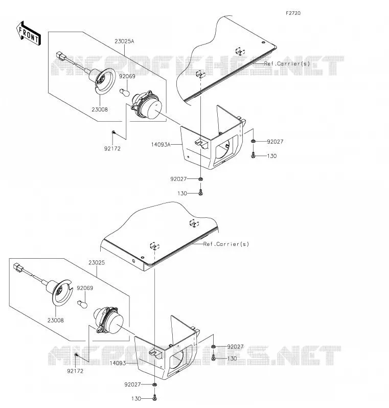 TAILLIGHT(S) Kawasaki SSV 820 2020 MULE PRO-FX  KAF820GLF