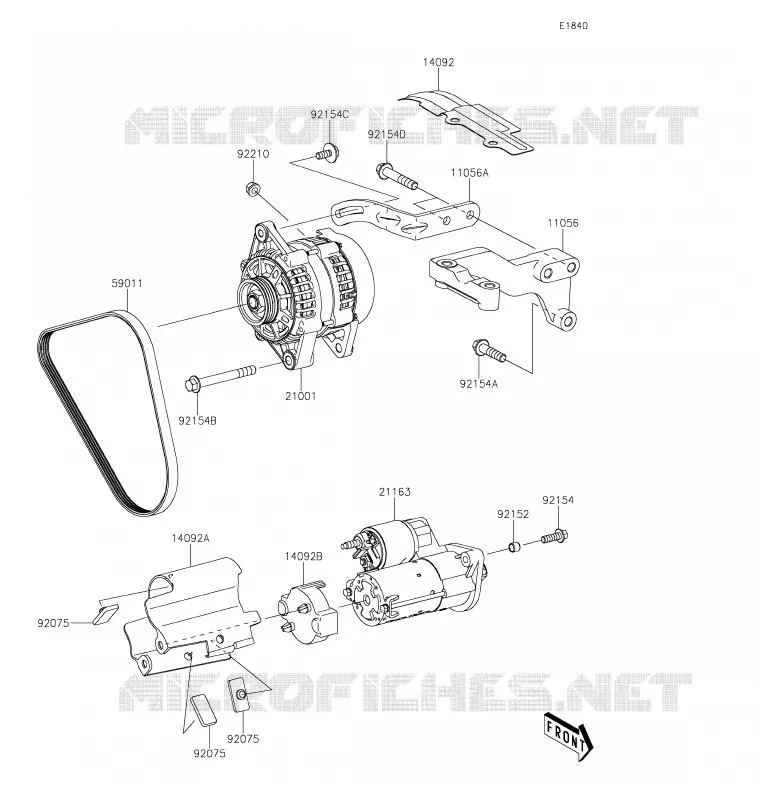 STARTER MOTOR Kawasaki SSV 820 2020 MULE PRO-FXT  KAF820JLF