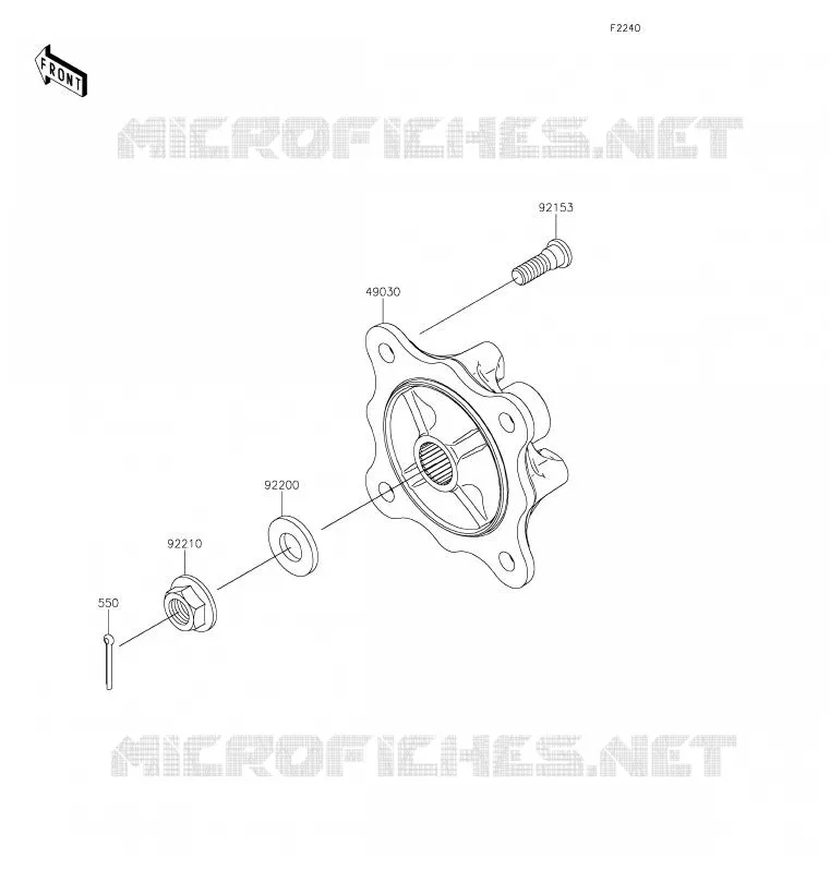 REAR HUB - BRAKE Kawasaki SSV 820 2020 MULE PRO-FXR  KAF820KLF