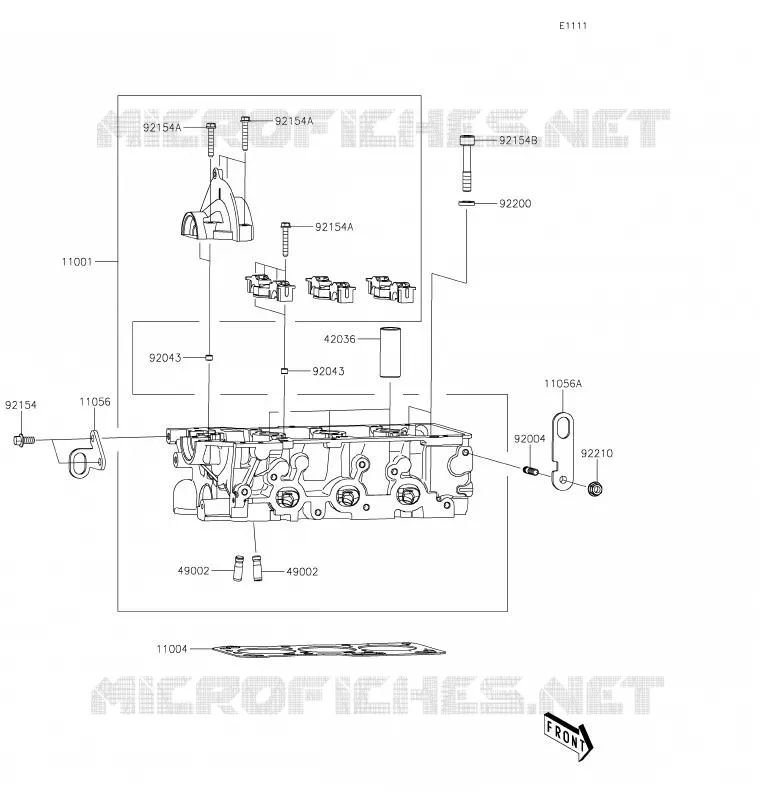 CYLINDER HEAD Kawasaki SSV 820 2020 MULE PRO-FXR  KAF820KLF