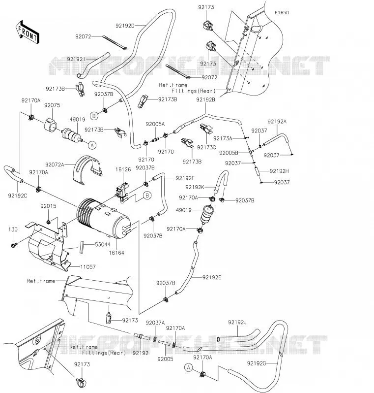 FUEL EVAPORATION SYSTEM(CA) Kawasaki SSV 1000 2020 TERYX KRX 1000  KRF1000ALF
