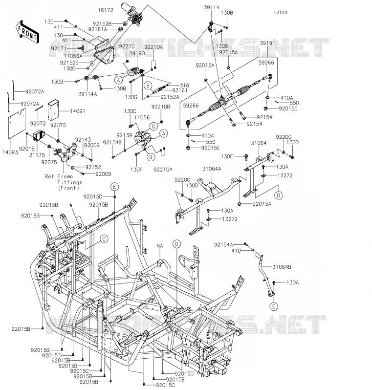 CHASSIS Kawasaki SSV 800 2020 TERYX  KRF800GLF