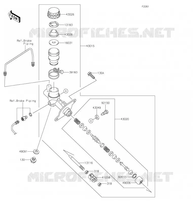 MASTER CYLINDER Kawasaki SSV 800 2020 TERYX  KRF800GLF