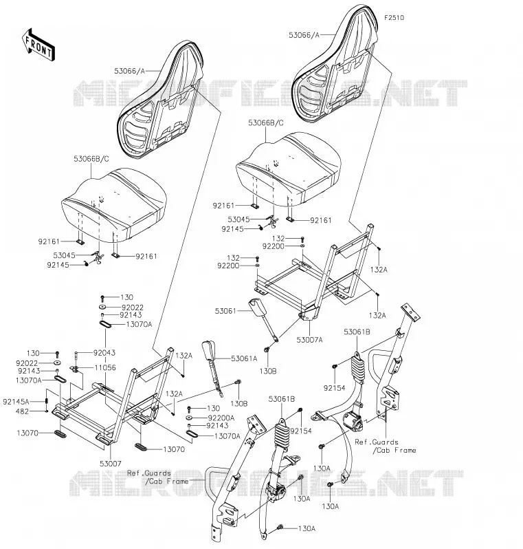 SEAT Kawasaki SSV 800 2020 TERYX  KRF800GLF