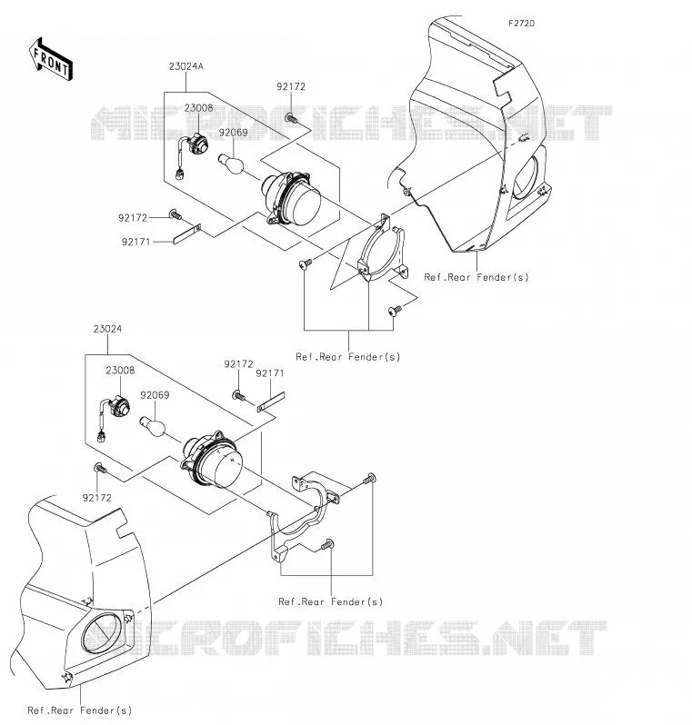 TAILLIGHT(S) Kawasaki SSV 800 2020 TERYX  KRF800HLF