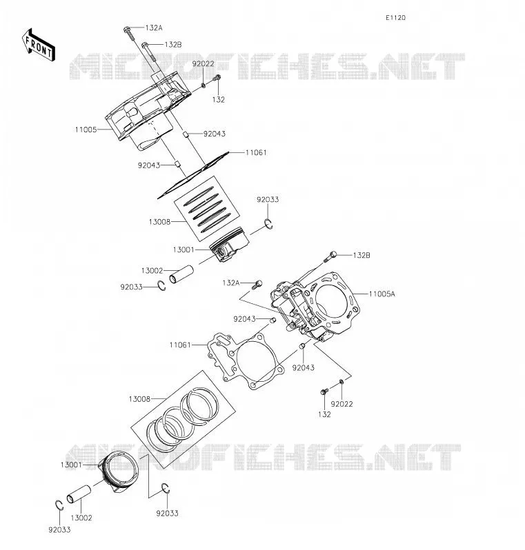 CYLINDER - PISTON  Kawasaki SSV 800 2020 TERYX4  KRT800FLF