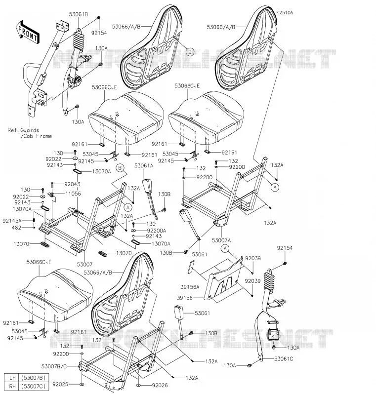 SEAT Kawasaki SSV 800 2020 TERYX4  KRT800FLF