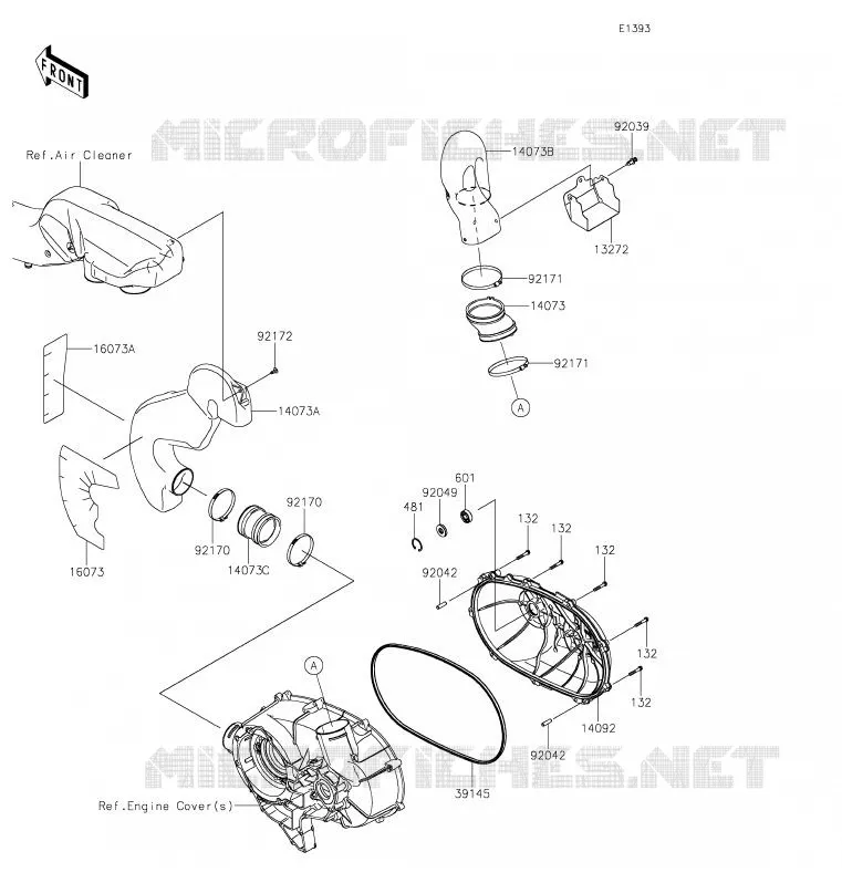 CONVERTER COVER Kawasaki SSV 800 2020 TERYX4  KRT800GLF