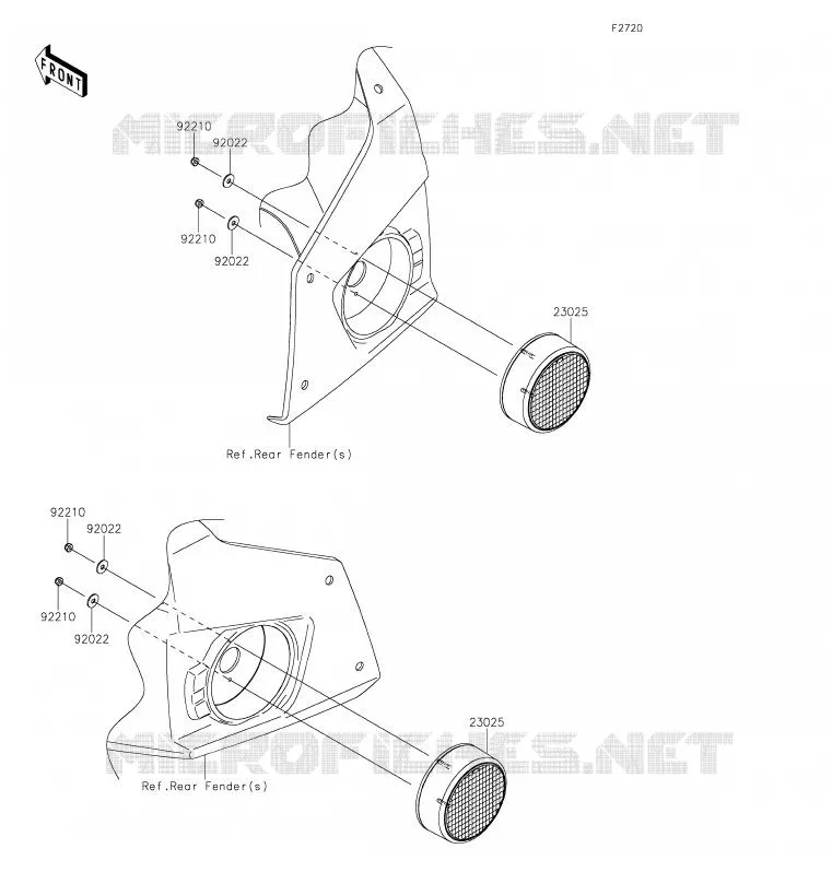 TAILLIGHT(S) Kawasaki SSV 800 2020 TERYX4  KRT800GLF