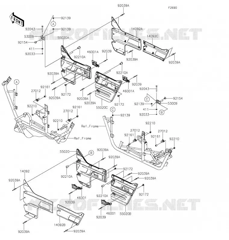 DOOR Kawasaki SSV 800 2020 TERYX4  KRT800HLF