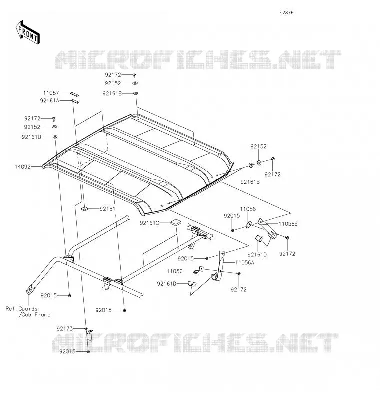 ROOF Kawasaki SSV 800 2020 TERYX4  KRT800HLF
