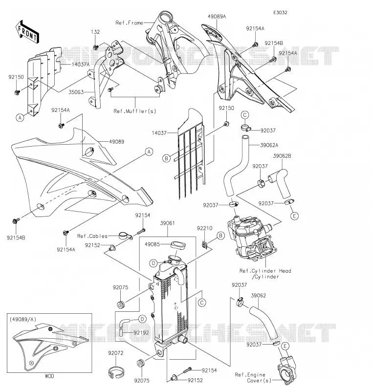 RADIATOR Kawasaki TOUT-TERRAIN 100 2020 KX100  KX100FLF