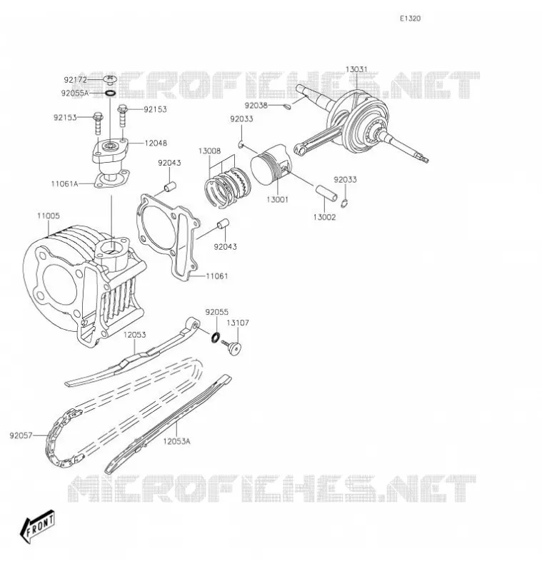 CRANKSHAFT - PISTON Kawasaki QUAD 90 2021 KFX90  KSF90AMFNN