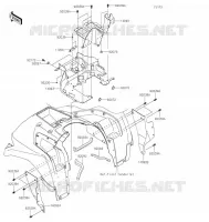 REAR FENDER voor Kawasaki BRUTE FORCE 750 4X4I EPS 2021