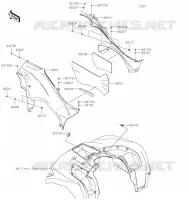 SIDE COWLING voor Kawasaki BRUTE FORCE 750 4X4I EPS 2021