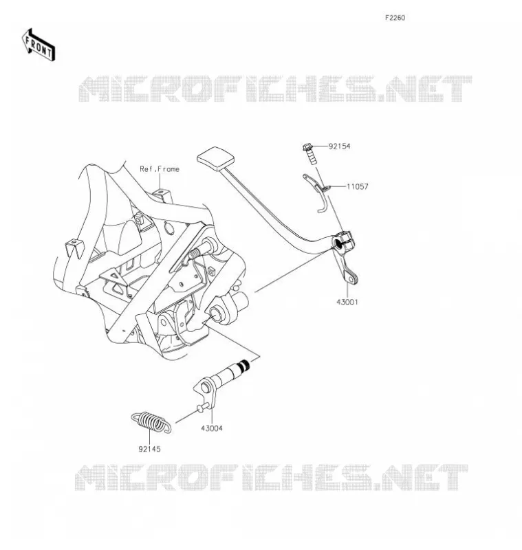BRAKE PEDAL Kawasaki MOTOS 800 2021 W800  EJ800EMFNN