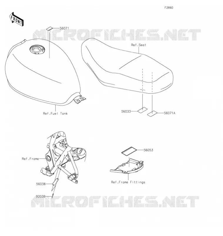 LABELS Kawasaki MOTOS 800 2021 W800  EJ800EMFNN