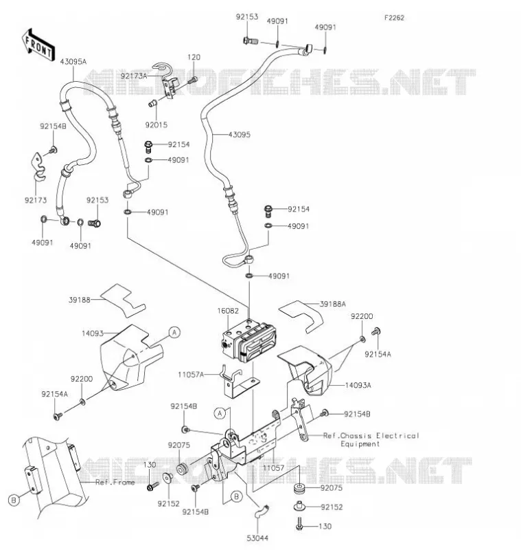 BRAKE PIPE Kawasaki MOTOS 800 2021 W800 STREET  EJ800FMFNN