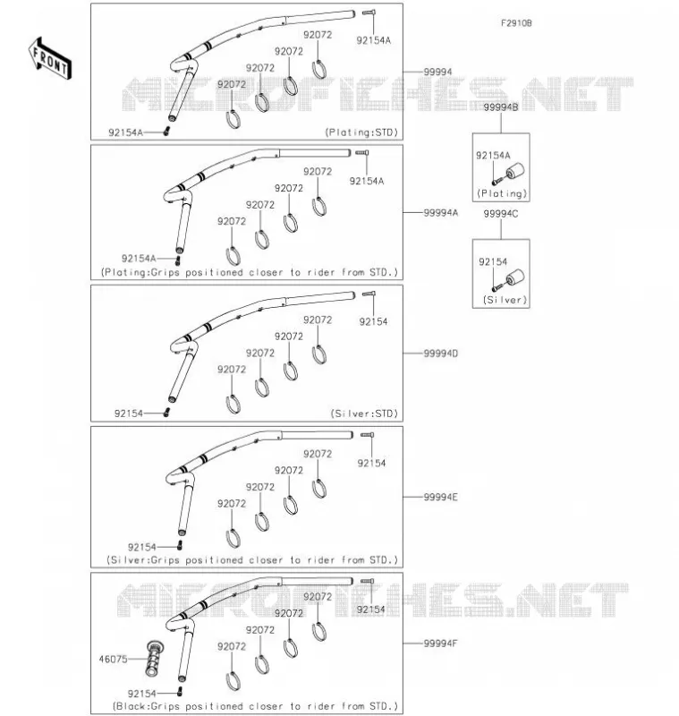 ACCESSORY(Handlebar) Kawasaki MOTOS 650 2021 VULCAN S  EN650DMFAN