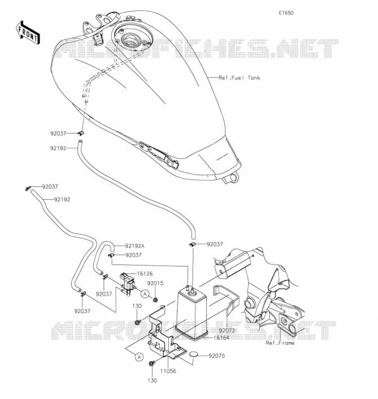 FUEL EVAPORATIVE SYSTEM(CA) Kawasaki MOTOS 650 2021 VULCAN S  EN650DMFAN