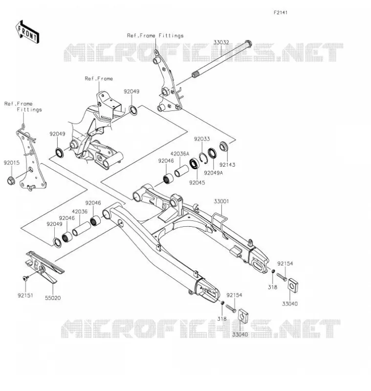 SWINGARM Kawasaki MOTOS 650 2021 VULCAN S  EN650DMFAN
