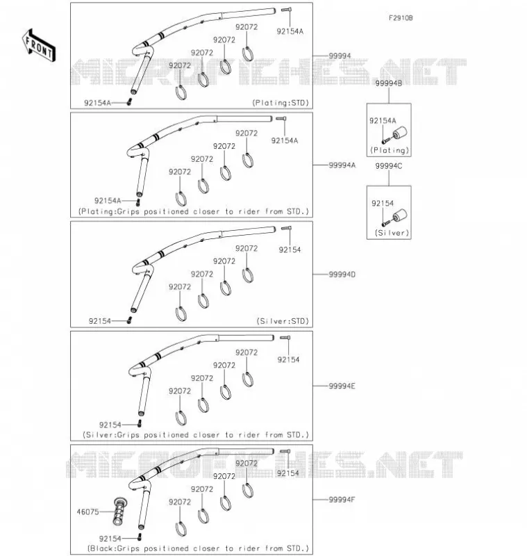ACCESSORY(Handlebar) Kawasaki MOTOS 650 2021 VULCAN S  EN650DMFAN