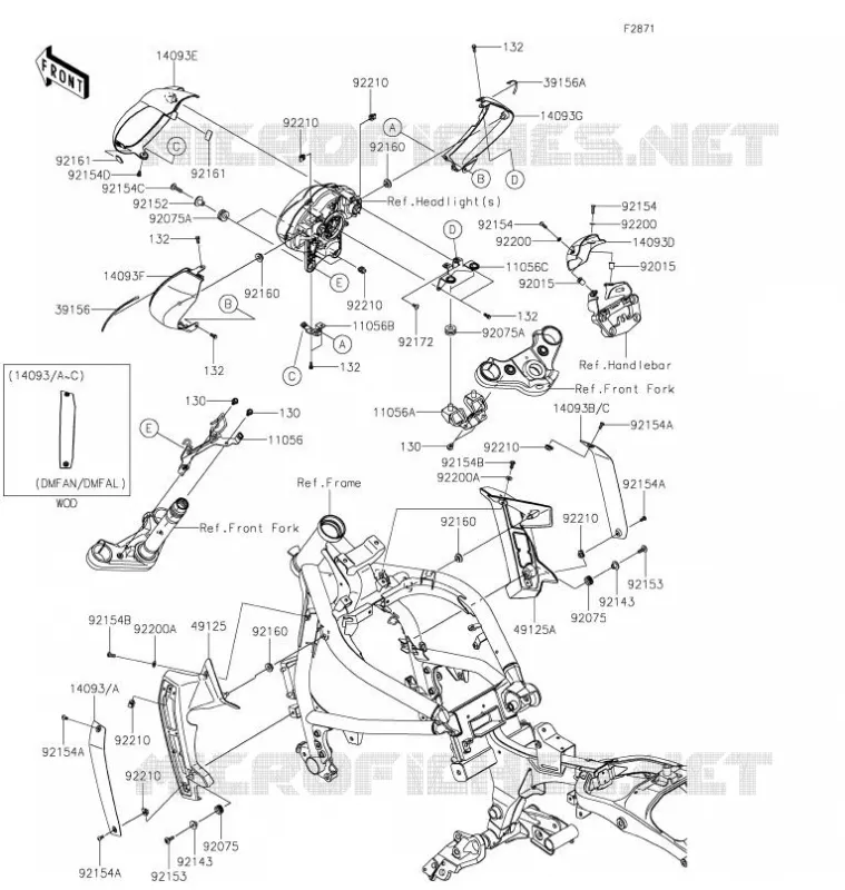 COWLING Kawasaki MOTOS 650 2021 VULCAN S  EN650DMFAN