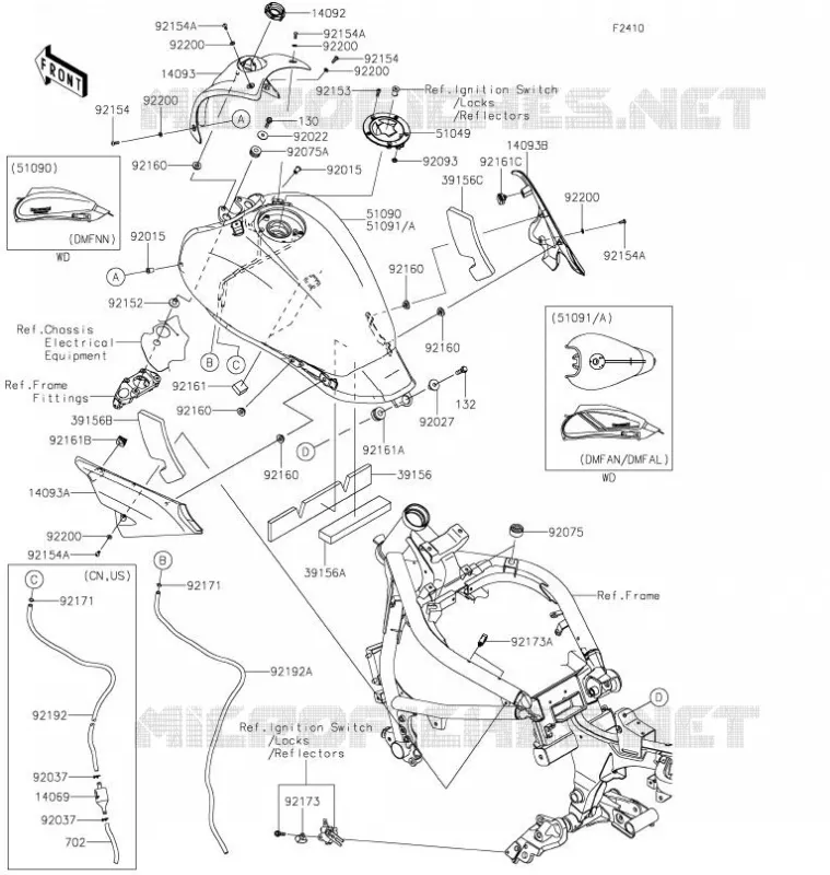 FUEL TANK Kawasaki MOTOS 650 2021 VULCAN S  EN650DMFNN