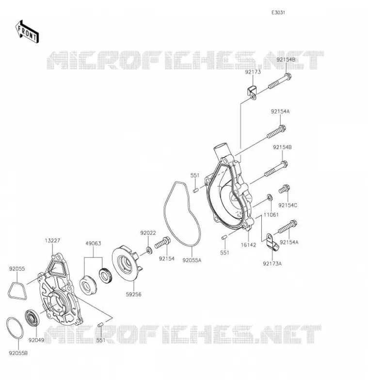 WATER PUMP Kawasaki MOTOS 650 2021 VULCAN S  EN650DMFNN