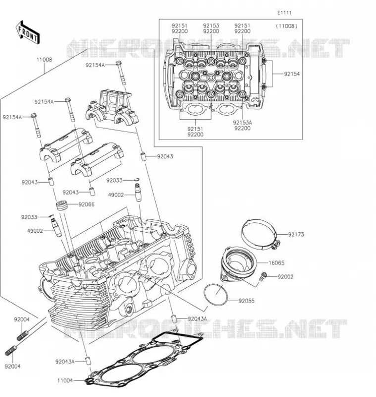 CYLINDER HEAD Kawasaki MOTOS 650 2021 VULCAN S CAFE  EN650EMFNN