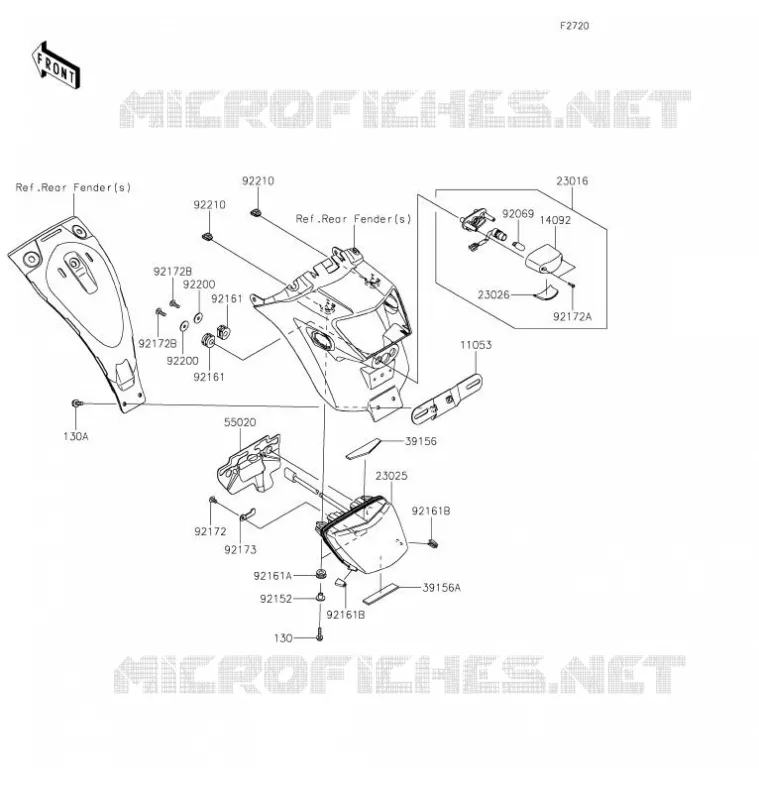 TAILIGHT(s) Kawasaki MOTOS 650 2021 VULCAN S CAFE  EN650EMFNN