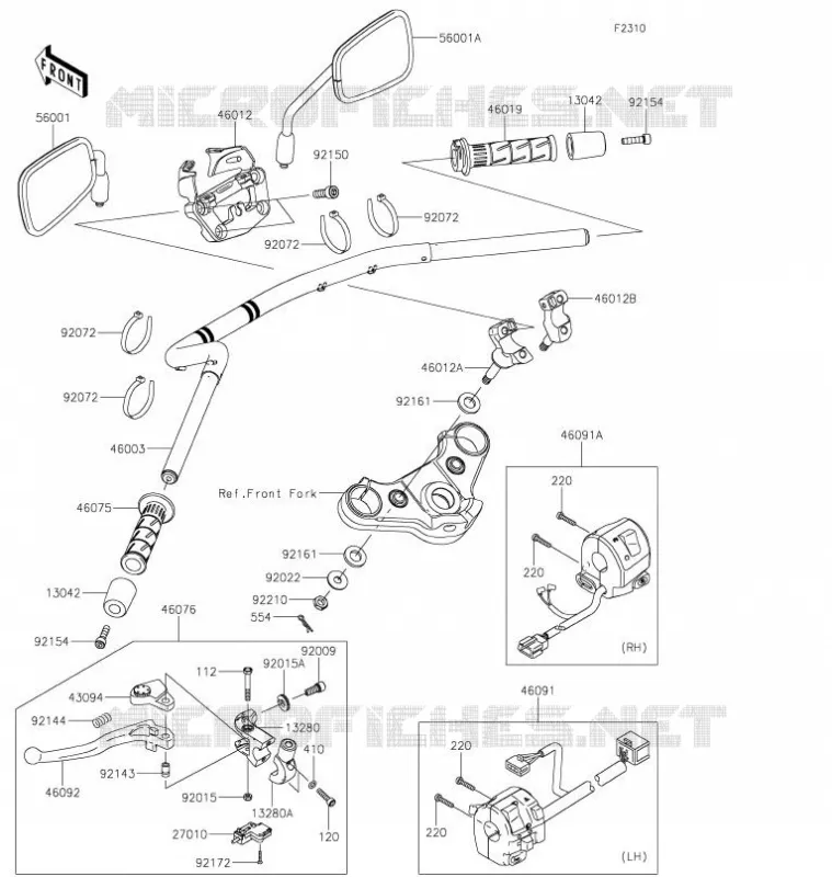 HANDLEBAR Kawasaki MOTOS 650 2021 VULCAN S  EN650JMFNN