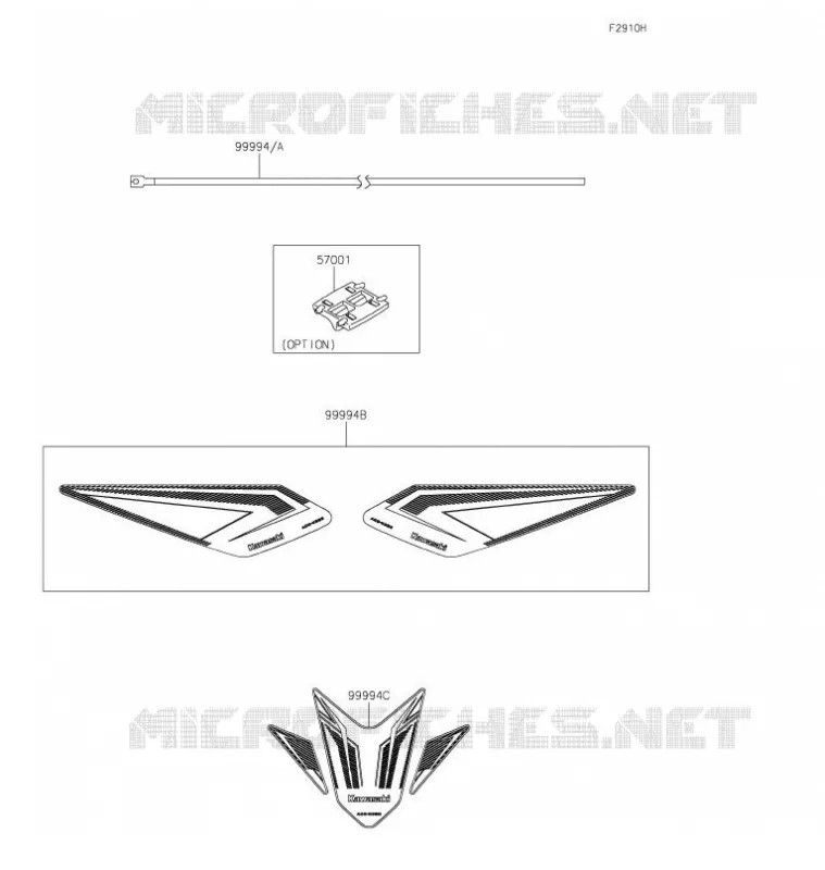ACCESSORY(Decals) Kawasaki MOTOS 400 2021 Z400  ER400DMFNN