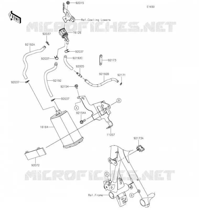 FUEL EVAPORATIVE SYSTEM(CA) Kawasaki MOTOS 400 2021 Z400  ER400DMFNN
