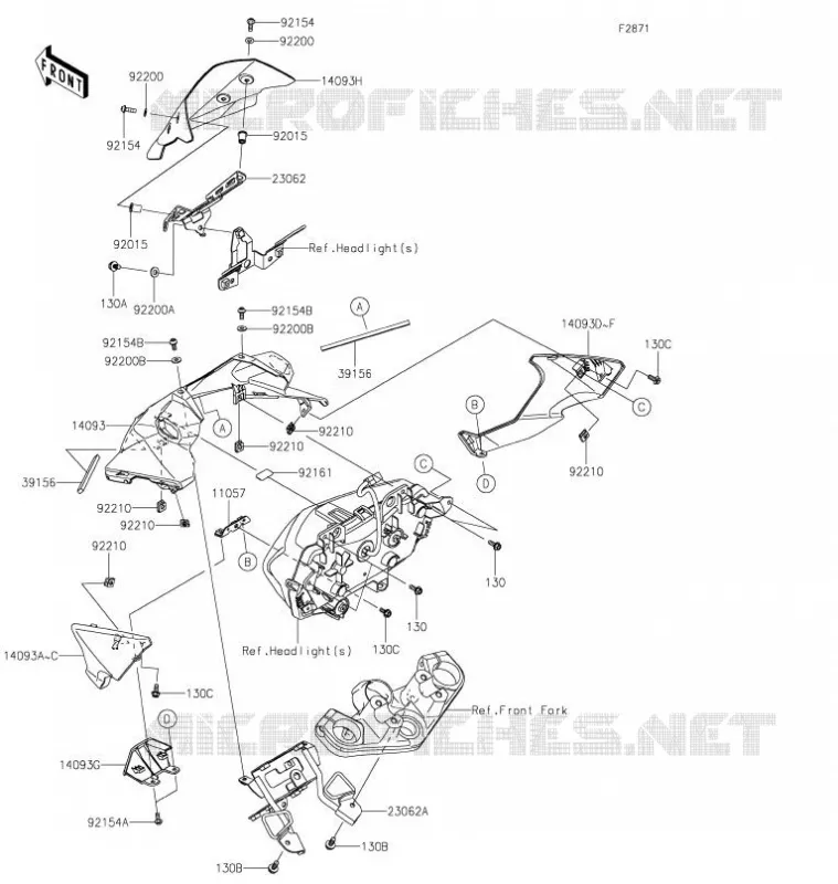 COWLING Kawasaki MOTOS 400 2021 Z400  ER400DMFNN