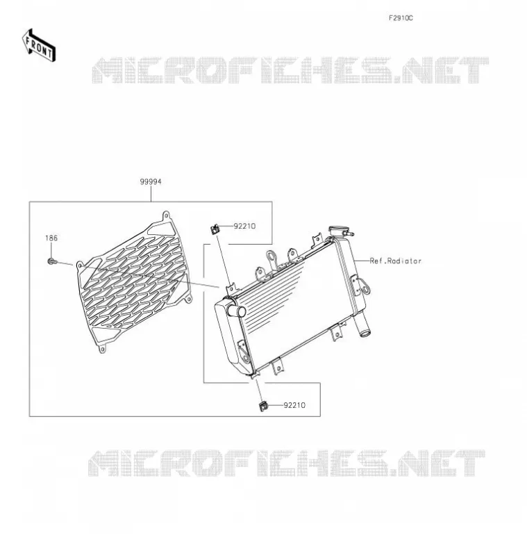 ACCESSORY(Radiator Screen) Kawasaki MOTOS 400 2021 Z400  ER400DMFNN
