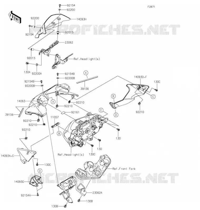COWLING Kawasaki MOTOS 400 2021 Z400  ER400DMFNN