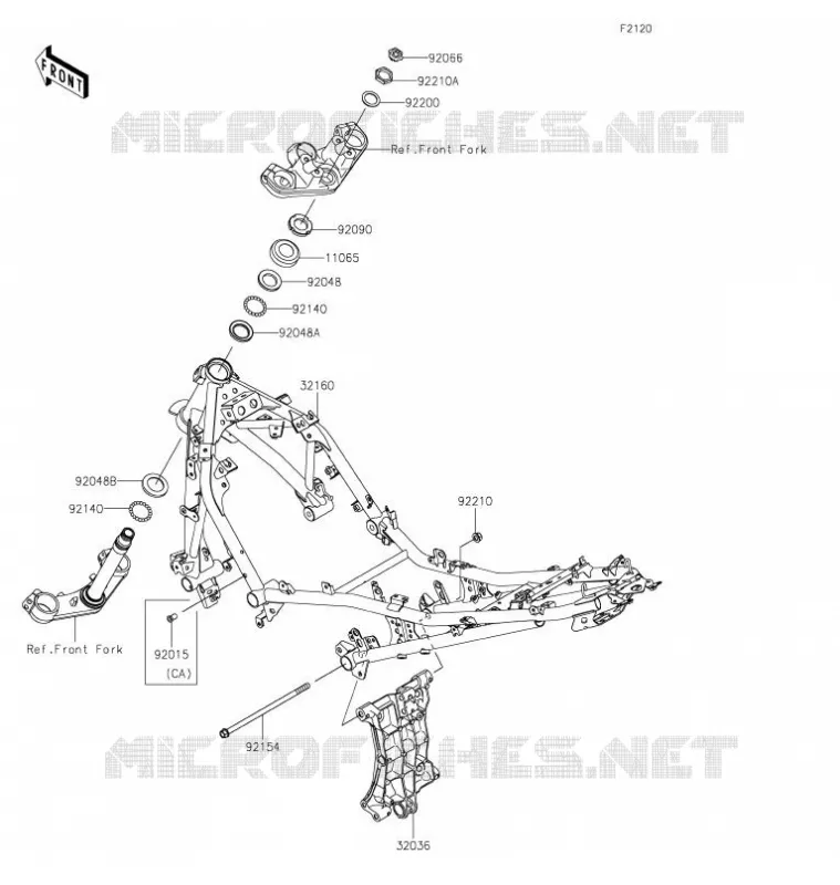 FRAME Kawasaki MOTOS 400 2021 Z400  ER400DMFNN