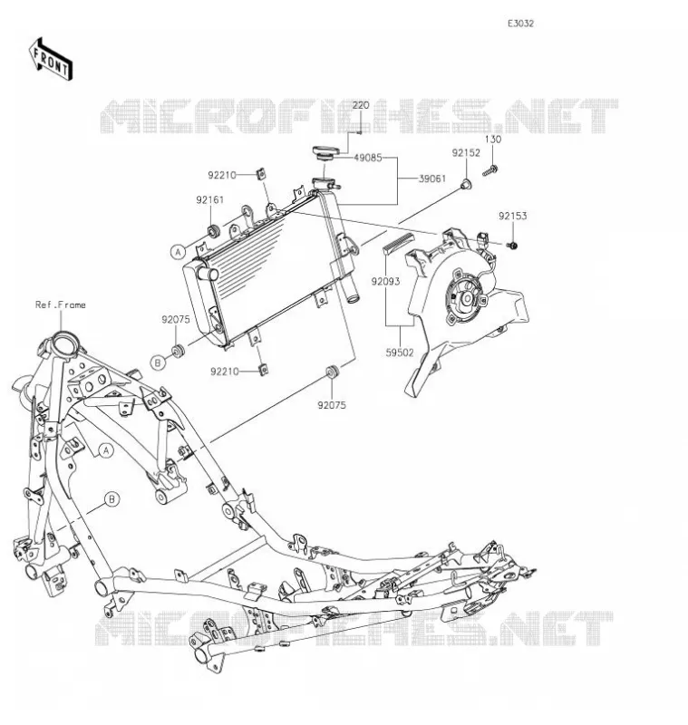 RADIATOR Kawasaki MOTOS 400 2021 Z400  ER400DMFNN