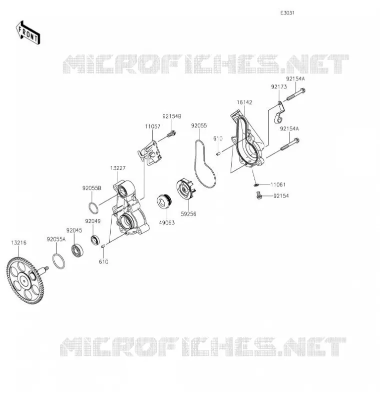 WATER PUMP Kawasaki MOTOS 400 2021 Z400  ER400DMFNN