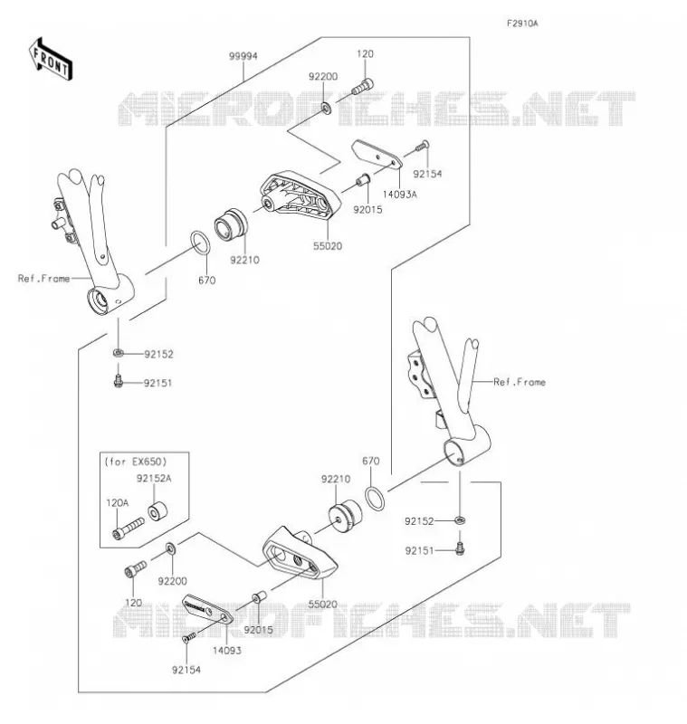 ACCESSORY(PROTEGE CARTER) Kawasaki MOTOS 650 2020 Z650  ER650LLF