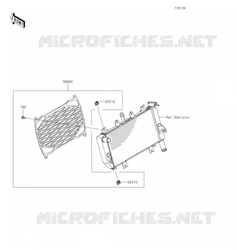ACCESSORY(Radiator Screen) Kawasaki MOTOS 400 2020 NINJA 400  EX400GLF