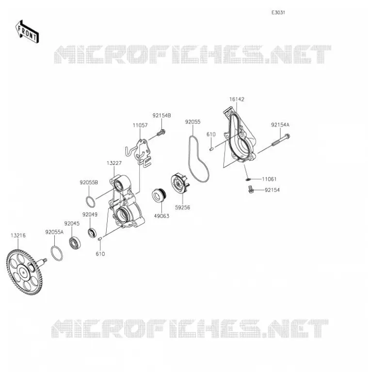 WATER PUMP Kawasaki MOTOS 400 2020 NINJA 400  EX400GLF