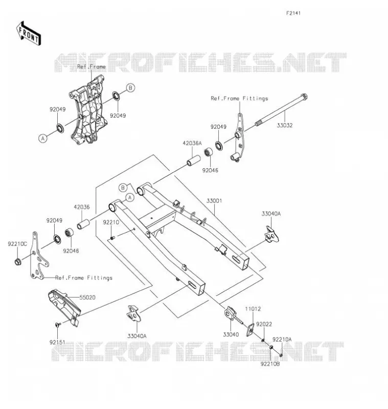 SWINGARM Kawasaki MOTOS 400 2020 NINJA 400  EX400GLFB
