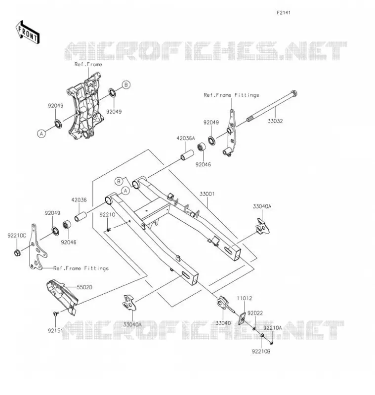 SWINGARM Kawasaki MOTOS 400 2021 NINJA 400  EX400GMFNN