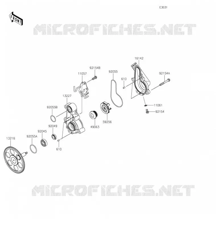 WATER PUMP Kawasaki MOTOS 400 2021 NINJA 400  EX400GMFNN