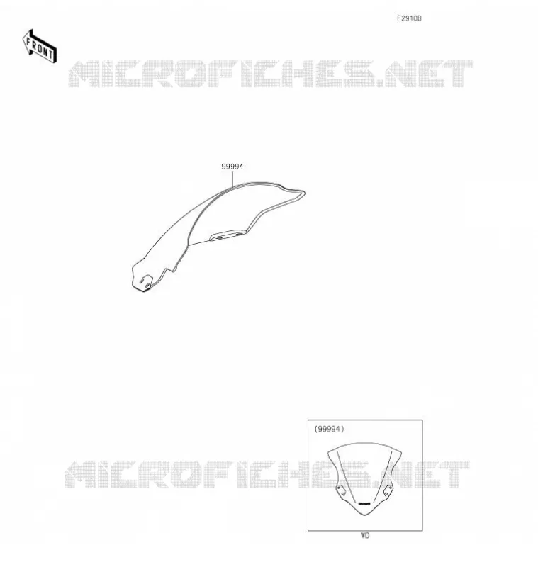 ACCESSORY(PARE-BRISE) Kawasaki MOTOS 400 2021 NINJA 400  EX400HMFAN